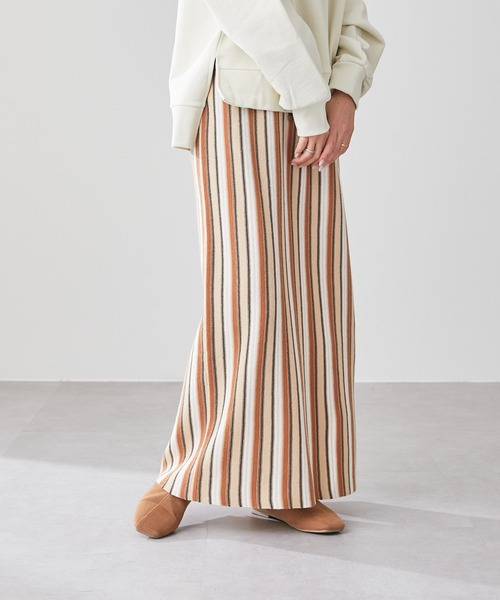 CIAOPANIC TYPY（チャオパニックティピー）の「麻混ニットIラインスカート（スカート・レディース・ブルー/イエロー/グリーン/ベージュ/チャコールグレー・ONE SIZE）」の15枚目の写真