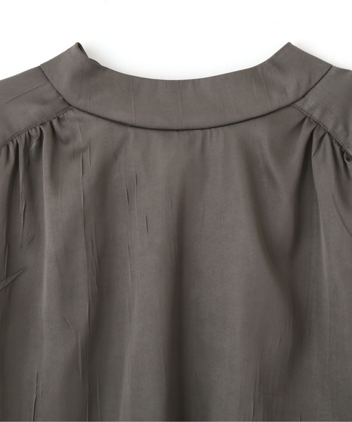 PROPORTION BODY DRESSING(プロポーションボディドレッシング)の「ワッシャーサテンリボンブラウス / 1212110305(シャツ/ブラウス・レディース・ダークグレー/ベージュ/ライトグリーン・SMALL/MEDIUM)」の6枚目の写真