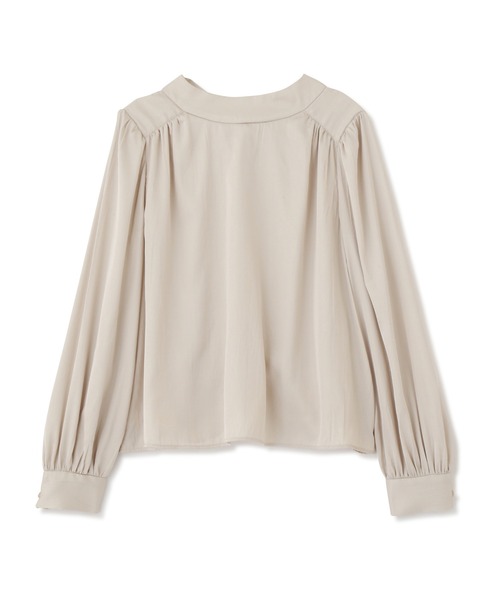 PROPORTION BODY DRESSING(プロポーションボディドレッシング)の「ワッシャーサテンリボンブラウス / 1212110305(シャツ/ブラウス・レディース・ダークグレー/ベージュ/ライトグリーン・SMALL/MEDIUM)」の12枚目の写真