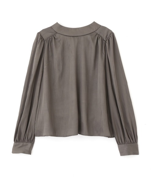 PROPORTION BODY DRESSING(プロポーションボディドレッシング)の「ワッシャーサテンリボンブラウス / 1212110305(シャツ/ブラウス・レディース・ダークグレー/ベージュ/ライトグリーン・SMALL/MEDIUM)」の4枚目の写真