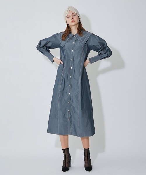 iNella ワンピース INella（イネラ）の「【INella/イネラ】ビッグカラーロング