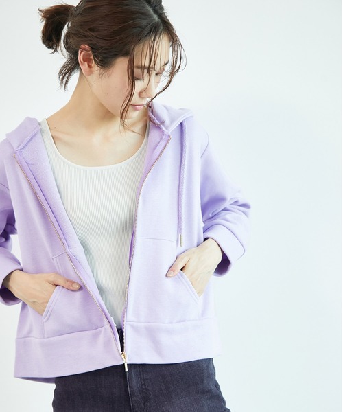 ROPE' PICNIC（ロペピクニック）の「裏毛ジップフーディー（パーカー・レディース・キナリ/パープル系その他/ピンク系その他2・38/40）」の3枚目の写真