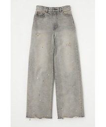 MOUSSY | HW WIDE PAINT STRAIGHT(デニムパンツ)