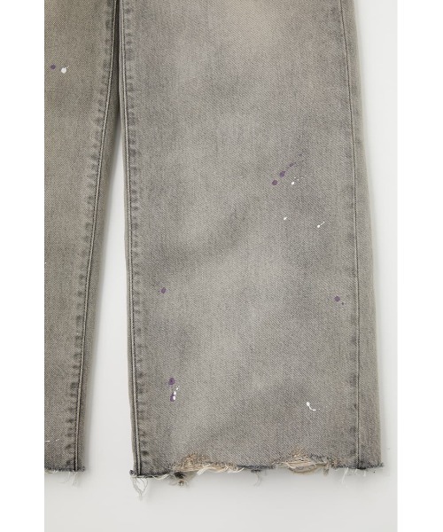 MOUSSY（マウジー）の「HW WIDE PAINT STRAIGHT（デニムパンツ・レディース・ホワイト/グレー・1/2/0）」の12枚目の写真