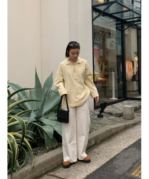 MOUSSY（マウジー）の「HW WIDE PAINT STRAIGHT（デニムパンツ・レディース・ホワイト/グレー・1/2/0）」の15枚目の写真