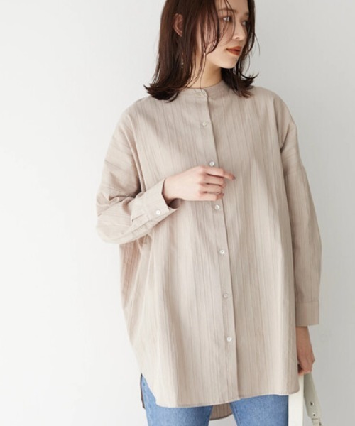 Furryrate(ファーリーレート)の「・furry rate ギャザーチュニック(シャツ/ブラウス・レディース・ベージュ/オフホワイト/ミント・FREE)」の2枚目の写真