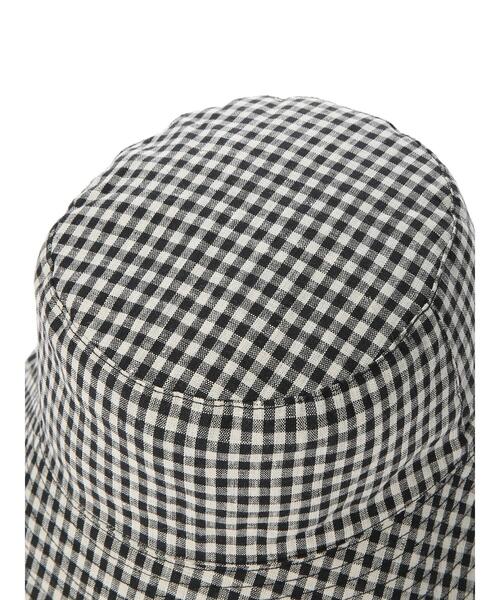 Green Parks(グリーンパークス)の「・チェックリバーシブルハット(ハット・レディース・ブラック/アイボリー・FREE)」の13枚目の写真