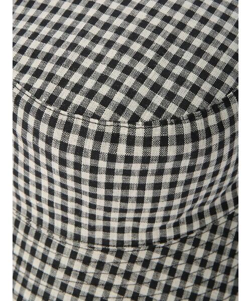 Green Parks(グリーンパークス)の「・チェックリバーシブルハット(ハット・レディース・ブラック/アイボリー・FREE)」の9枚目の写真