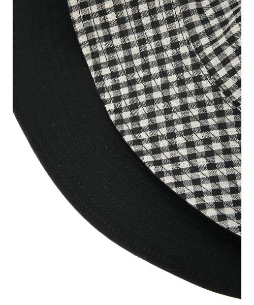 Green Parks(グリーンパークス)の「・チェックリバーシブルハット(ハット・レディース・ブラック/アイボリー・FREE)」の6枚目の写真