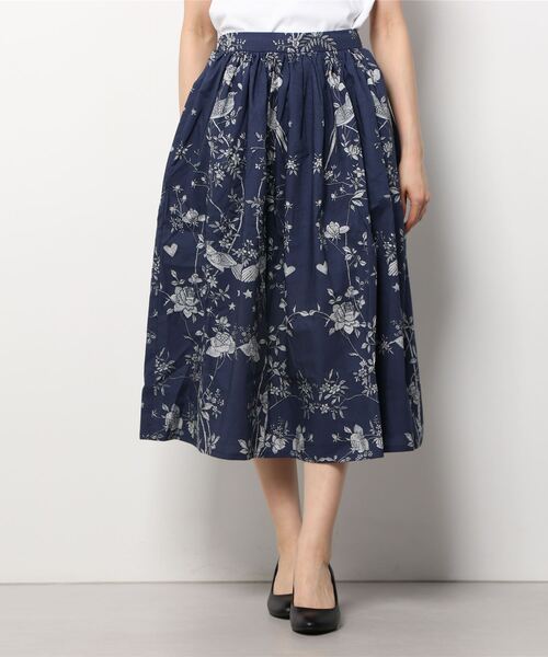 BOHEMIANS(ボヘミアンズ)の「BOHEMIANS/ボヘミアンズ NIGHTINGALE TW GATHER SKIRT ナイチンゲールギャザースカート(スカート・レディース・ネイビー・LARGE)」の5枚目の写真