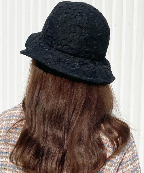INGNI（イング）の「レースメトロハット（ハット・レディース・オフホワイト/アイボリー/ブラック・ONE SIZE）」の3枚目の写真