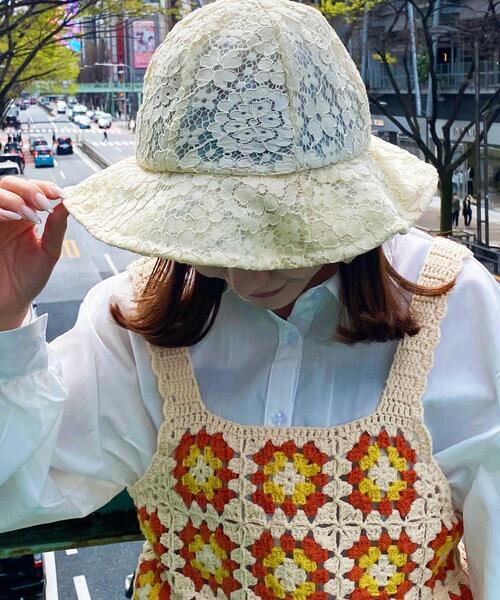 INGNI（イング）の「レースメトロハット（ハット・レディース・オフホワイト/アイボリー/ブラック・ONE SIZE）」の12枚目の写真
