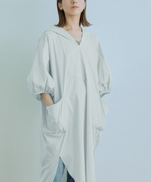 「KHA:KI / カーキ」セーラーカラーワイドドレス"SAILOR COLLAR WIDE DRESS"