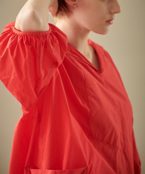 kha:ki(カーキ)の「「KHA:KI / カーキ」セーラーカラーワイドドレス"SAILOR COLLAR WIDE DRESS"(ワンピース・レディース・レッド/カーキ/サックスブルー/ホワイト・1/2)」の7枚目の写真