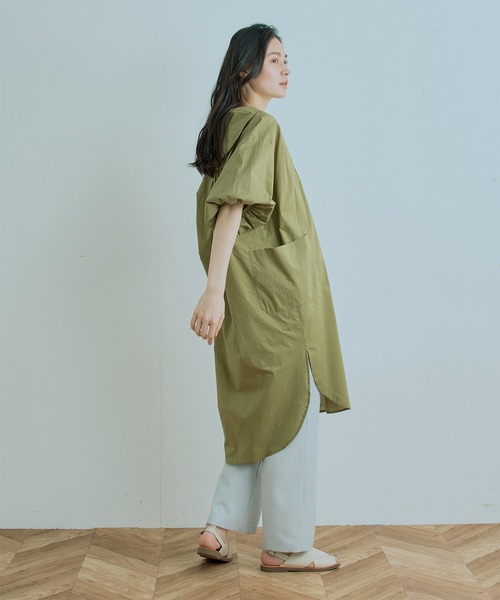 kha:ki(カーキ)の「「KHA:KI / カーキ」セーラーカラーワイドドレス"SAILOR COLLAR WIDE DRESS"(ワンピース・レディース・レッド/カーキ/サックスブルー/ホワイト・1/2)」の9枚目の写真