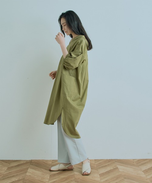 kha:ki(カーキ)の「「KHA:KI / カーキ」セーラーカラーワイドドレス"SAILOR COLLAR WIDE DRESS"(ワンピース・レディース・レッド/カーキ/サックスブルー/ホワイト・1/2)」の10枚目の写真