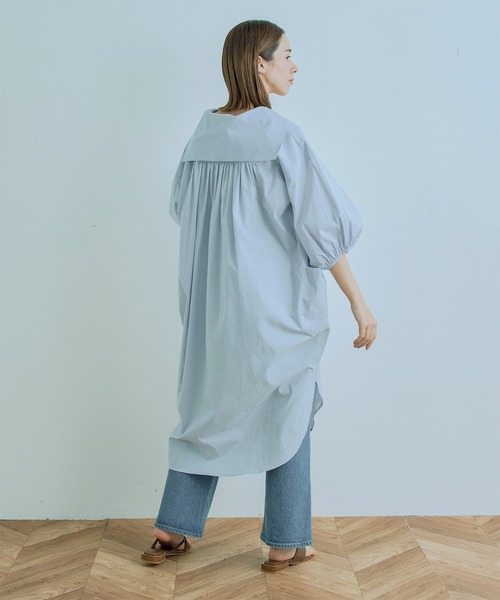 kha:ki(カーキ)の「「KHA:KI / カーキ」セーラーカラーワイドドレス"SAILOR COLLAR WIDE DRESS"(ワンピース・レディース・レッド/カーキ/サックスブルー/ホワイト・1/2)」の13枚目の写真