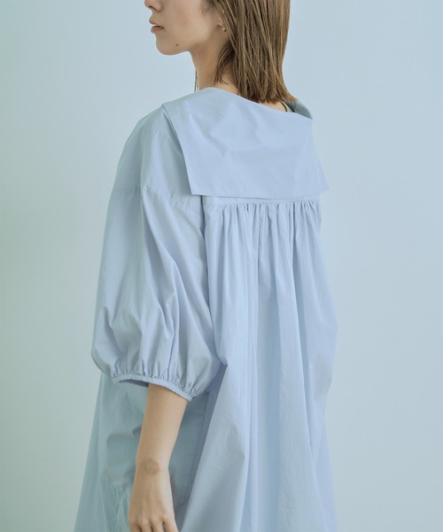 kha:ki(カーキ)の「「KHA:KI / カーキ」セーラーカラーワイドドレス"SAILOR COLLAR WIDE DRESS"(ワンピース・レディース・レッド/カーキ/サックスブルー/ホワイト・1/2)」の15枚目の写真