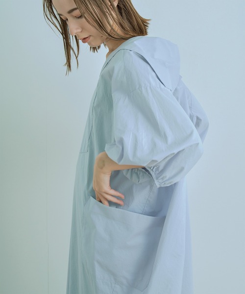 kha:ki(カーキ)の「「KHA:KI / カーキ」セーラーカラーワイドドレス"SAILOR COLLAR WIDE DRESS"(ワンピース・レディース・レッド/カーキ/サックスブルー/ホワイト・1/2)」の16枚目の写真