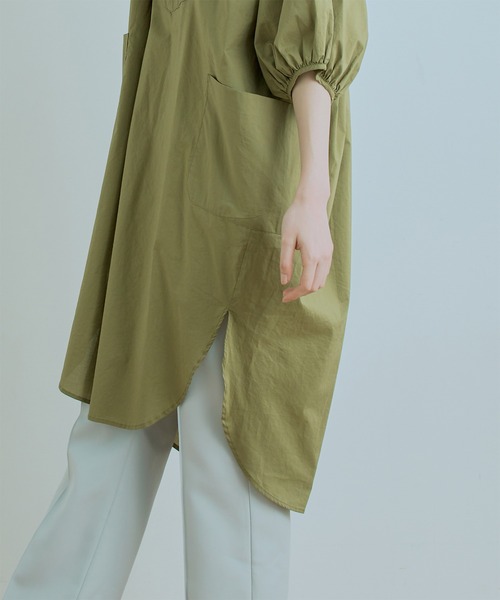 kha:ki(カーキ)の「「KHA:KI / カーキ」セーラーカラーワイドドレス"SAILOR COLLAR WIDE DRESS"(ワンピース・レディース・レッド/カーキ/サックスブルー/ホワイト・1/2)」の21枚目の写真