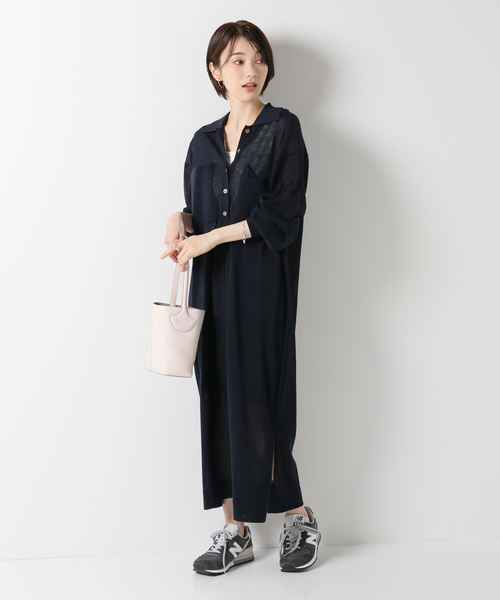 IENA(イエナ)の「TWシアーポロワンピース(ワンピース・レディース・カーキ/ネイビー・FREE)」の17枚目の写真