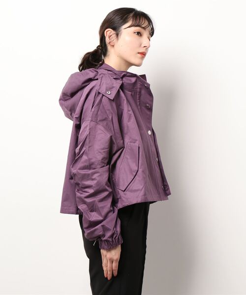 SHEL'TTER ORIGINAL（シェルターオリジナル）の「オーバーサイズパーカーブルゾン（ブルゾン・レディース・ライトグレー/パープル・FREE）」の3枚目の写真