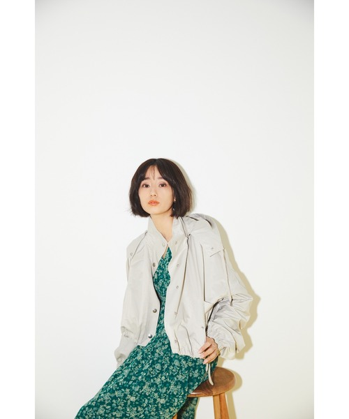 SHEL'TTER ORIGINAL（シェルターオリジナル）の「オーバーサイズパーカーブルゾン（ブルゾン・レディース・ライトグレー/パープル・FREE）」の2枚目の写真