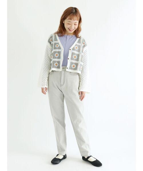 ehka sopo(エヘカソポ)の「モチーフレースカーディガン(カーディガン/ボレロ・レディース・ブラック/ベージュ/オフホワイト・フリ-)」の5枚目の写真