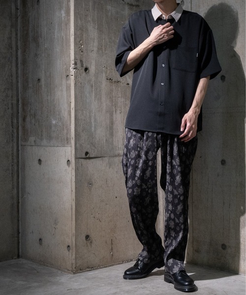 JOHN'S CLOSET（ジョンズクローゼット）の「【a】ナチュラルストレッチポリエステルクレリック半袖ビッグシャツ/ルーズシルエットシャツ（シャツ/ブラウス・メンズ・ホワイト/ブラック/ベージュ/ブルー/グリーン・MEDIUM/LARGE/X-LARGE）」の17枚目の写真