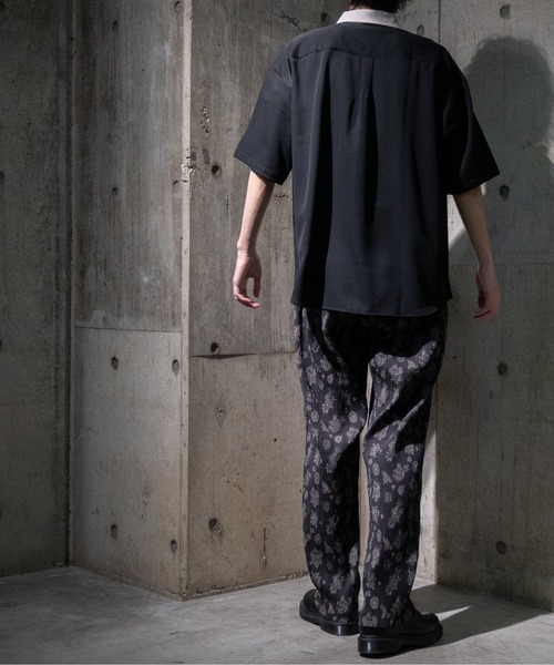 JOHN'S CLOSET（ジョンズクローゼット）の「【a】ナチュラルストレッチポリエステルクレリック半袖ビッグシャツ/ルーズシルエットシャツ（シャツ/ブラウス・メンズ・ホワイト/ブラック/ベージュ/ブルー/グリーン・MEDIUM/LARGE/X-LARGE）」の19枚目の写真