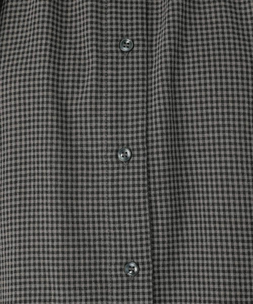 studio CLIP（スタディオクリップ）の「シングルガーゼバンドカラースリーブシャツ（シャツ/ブラウス・レディース・ライトグレー/ブラック/ライトベージュ/ブルー/グリーン/スモーク/ネイビー・MEDIUM/LARGE）」の10枚目の写真