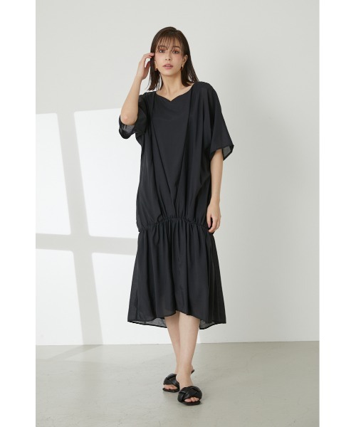 SHEL’TTER（シェルター）の「シアーローウエストOP（ワンピース・レディース・ブラック/ベージュ/カーキ・SMALL/MEDIUM）」の2枚目の写真