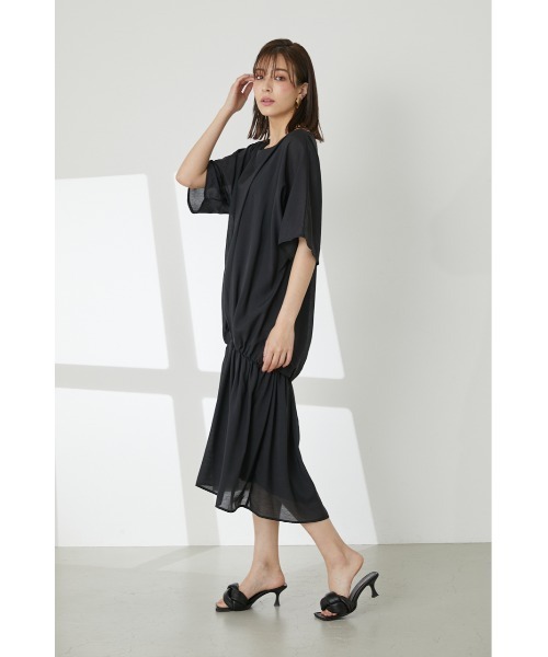 SHEL’TTER（シェルター）の「シアーローウエストOP（ワンピース・レディース・ブラック/ベージュ/カーキ・SMALL/MEDIUM）」の6枚目の写真