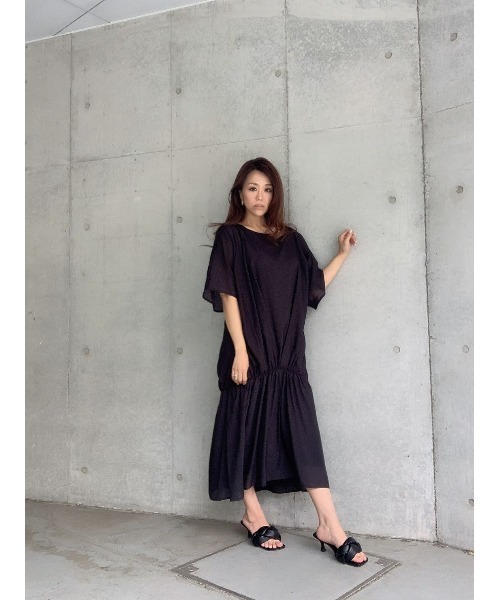 SHEL’TTER（シェルター）の「シアーローウエストOP（ワンピース・レディース・ブラック/ベージュ/カーキ・SMALL/MEDIUM）」の10枚目の写真