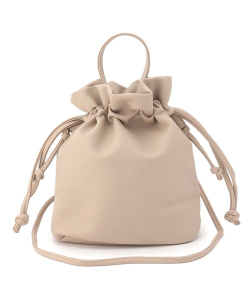 ITS'DEMO（イッツデモ）の「◆【WEB限定】巾着2WAYショルダー（ショルダーバッグ・レディース・ホワイト/ブラック/ベージュ/ブルー/グリーン/ピンク系・00）」の4枚目の写真