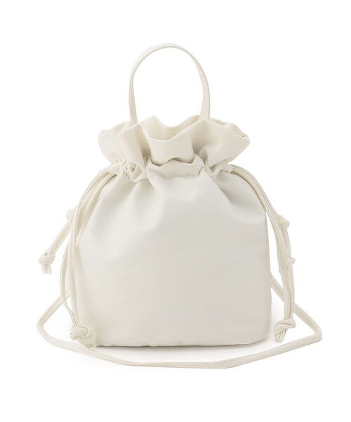 ITS'DEMO（イッツデモ）の「◆【WEB限定】巾着2WAYショルダー（ショルダーバッグ・レディース・ホワイト/ブラック/ベージュ/ブルー/グリーン/ピンク系・00）」の2枚目の写真