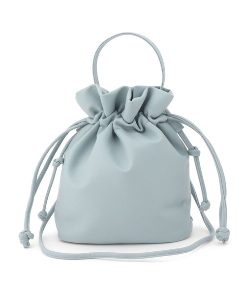 ITS'DEMO（イッツデモ）の「◆【WEB限定】巾着2WAYショルダー（ショルダーバッグ・レディース・ホワイト/ブラック/ベージュ/ブルー/グリーン/ピンク系・00）」の6枚目の写真