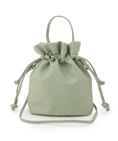 ITS'DEMO（イッツデモ）の「◆【WEB限定】巾着2WAYショルダー（ショルダーバッグ・レディース・ホワイト/ブラック/ベージュ/ブルー/グリーン/ピンク系・00）」の5枚目の写真