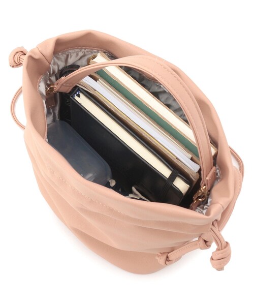 ITS'DEMO（イッツデモ）の「◆【WEB限定】巾着2WAYショルダー（ショルダーバッグ・レディース・ホワイト/ブラック/ベージュ/ブルー/グリーン/ピンク系・00）」の10枚目の写真