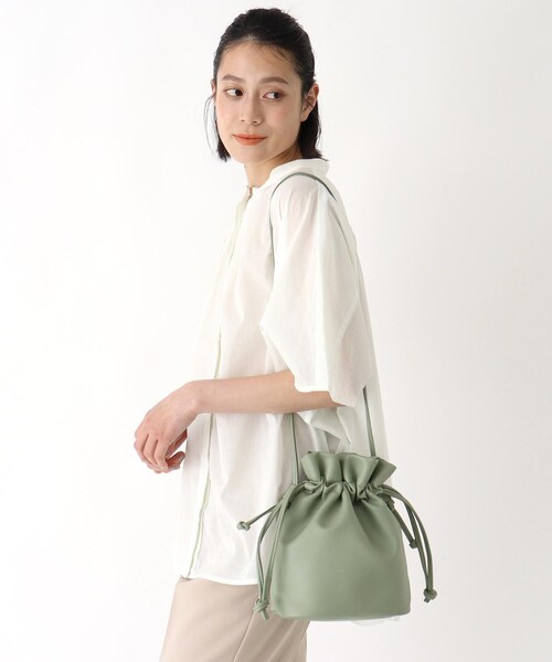 ITS'DEMO（イッツデモ）の「◆【WEB限定】巾着2WAYショルダー（ショルダーバッグ・レディース・ホワイト/ブラック/ベージュ/ブルー/グリーン/ピンク系・00）」の18枚目の写真