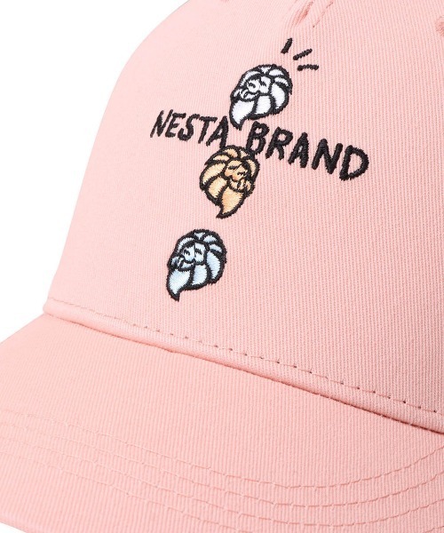NESTA BRAND(ネスタブランド)の「_x001F_カラーロゴ刺繍ドローイングCAP(キャップ・メンズ・ブラック/サーモンピンク・F)」の15枚目の写真