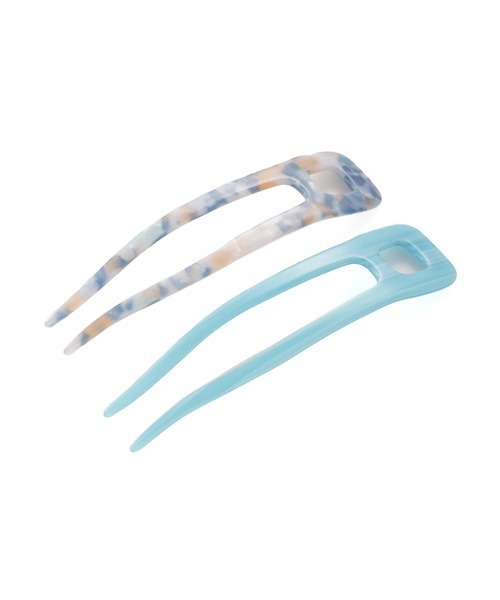 FRAY I.D（フレイアイディー）の「アセチヘアフォークSET（その他ヘアアクセサリー・レディース・ブルー/イエロー・FREE）」の2枚目の写真