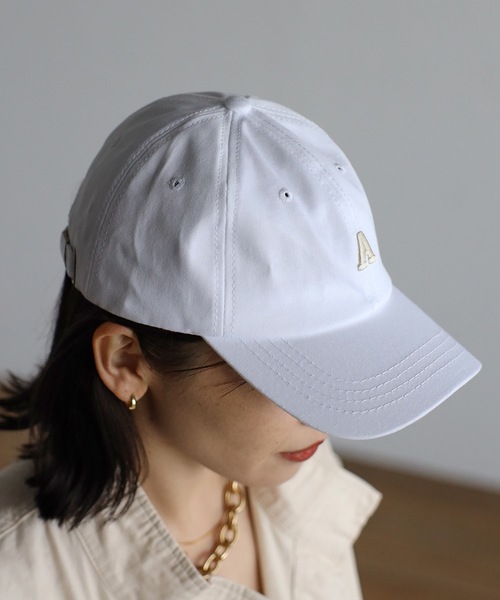 ap retro(アプレトロ)の「イニシャルキャップ(キャップ・レディース・イエロー/ホワイト/ブラック/アイボリー・FREE)」の2枚目の写真