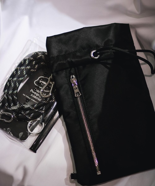 MSPC（エムエスピーシー）の「【YOSEMITE STRAP × MSPC】KINNCHAKU BAG(巾着ショルダーバッグ)（ショルダーバッグ・メンズ・ブラック・FREE）」の3枚目の写真