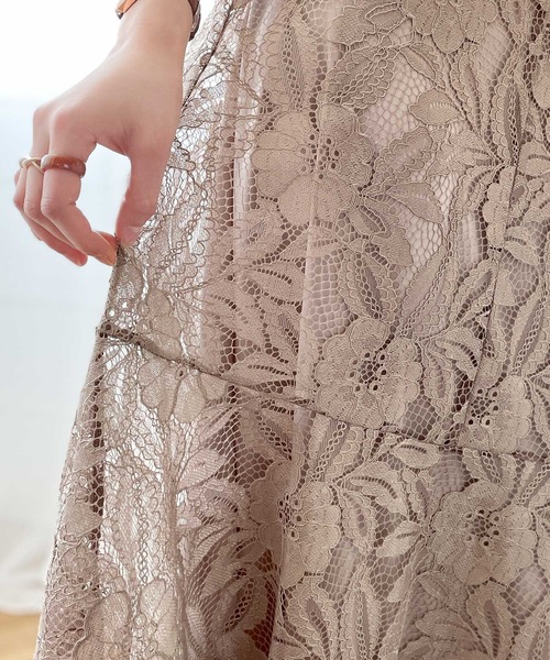 classicalelf(クラシカルエルフ)の「花柄レースマーメイドスカート(スカート・レディース・ブラック/ベージュ/モカ・SMALL/MEDIUM/LARGE/X-LARGE)」の16枚目の写真