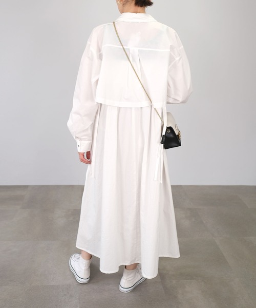 ANDJ(アンドジェイ)の「ショート丈ルーズシャツ(シャツ/ブラウス・レディース・ブラック/オフホワイト・M)」の22枚目の写真