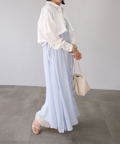 ANDJ(アンドジェイ)の「ショート丈ルーズシャツ(シャツ/ブラウス・レディース・ブラック/オフホワイト・M)」の16枚目の写真