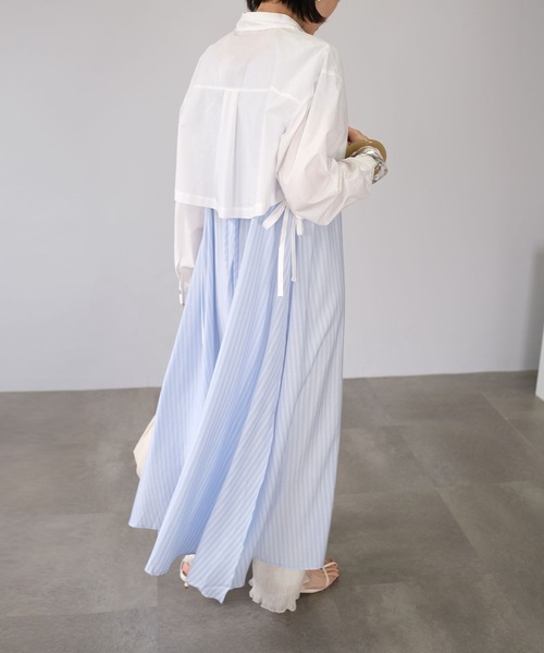 ANDJ(アンドジェイ)の「ショート丈ルーズシャツ(シャツ/ブラウス・レディース・ブラック/オフホワイト・M)」の13枚目の写真