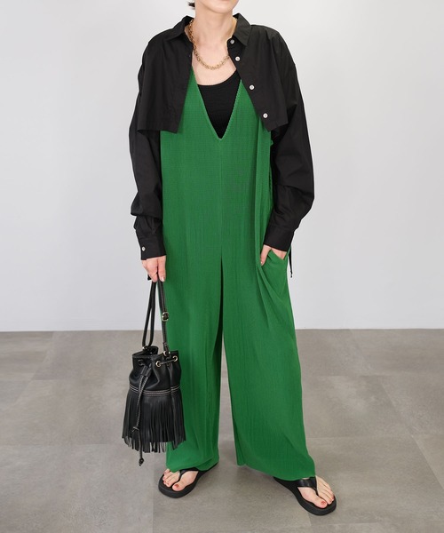 ANDJ(アンドジェイ)の「ショート丈ルーズシャツ(シャツ/ブラウス・レディース・ブラック/オフホワイト・M)」の10枚目の写真