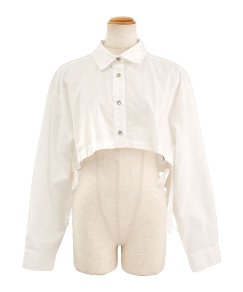 ANDJ(アンドジェイ)の「ショート丈ルーズシャツ(シャツ/ブラウス・レディース・ブラック/オフホワイト・M)」の14枚目の写真